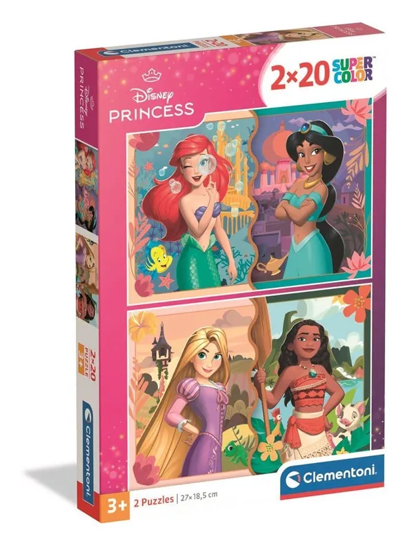 Clementoni Puzzle Disney Princess 2x20 pieces Gulv