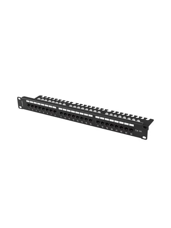 Lanberg patch panel - 1U - 19" - with shelf