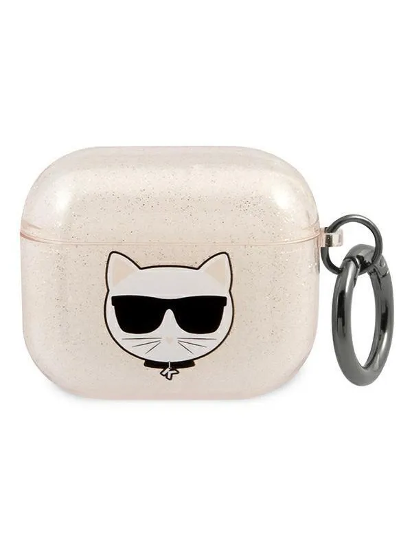 Karl Lagerfeld AirPods 3 Deksel Choupette Glitter Gull