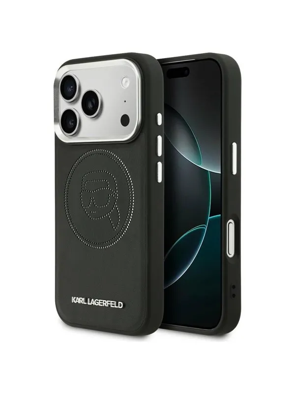 Karl Lagerfeld K Head Point Logo MagSafe Case for iPhone 17 Pro - Black