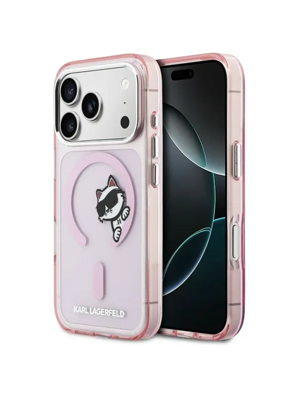 Karl Lagerfeld IML Peekaboo MagSafe Case for iPhone 17 Pro Max - Pink