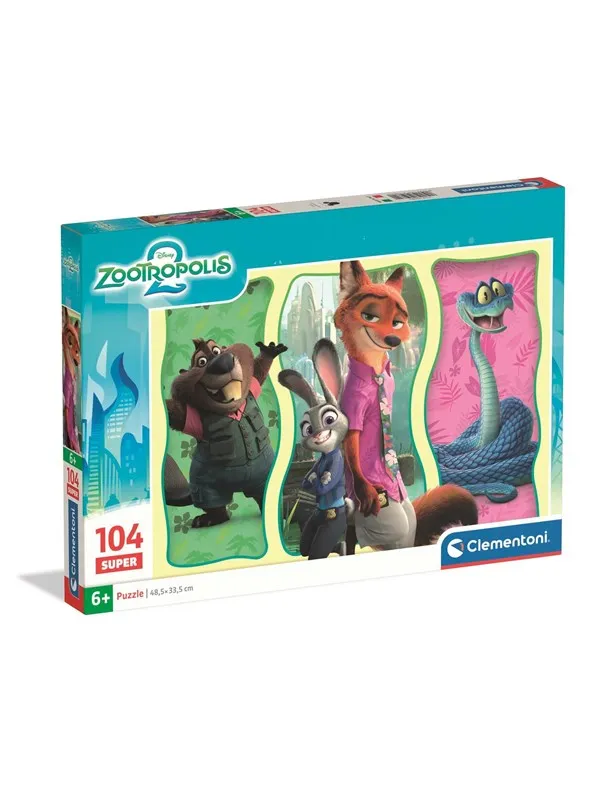 Clementoni Puzzle Super Zootopia 2 2025 104 pieces Gulv