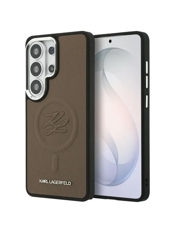 Karl Lagerfeld Embossed Ring Initials MagSafe Case for Samsung Galaxy S26 Ultra - Brown