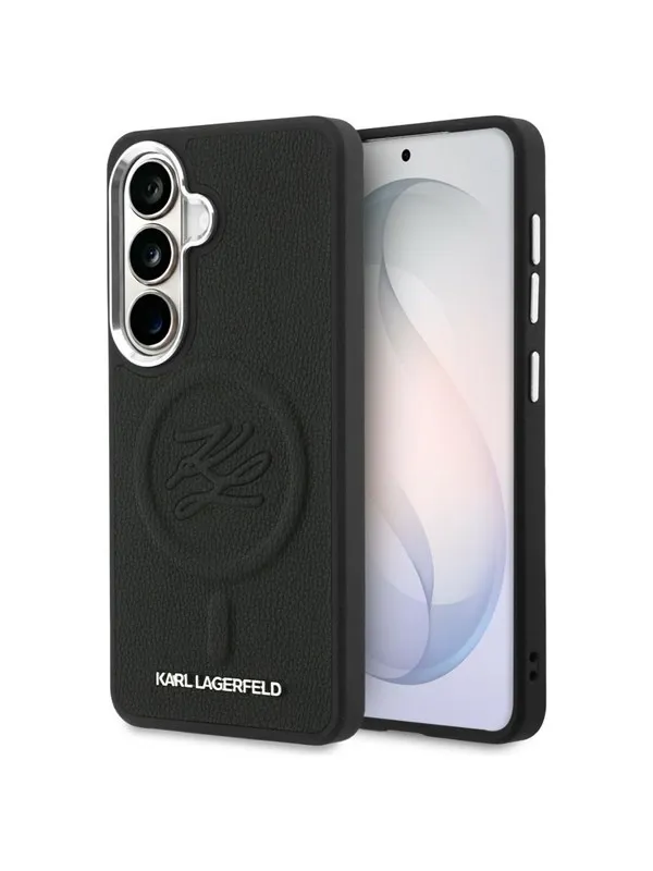 Karl Lagerfeld Embossed Ring Initials MagSafe Case for Samsung Galaxy S26+ - Black