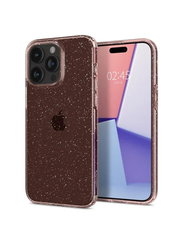 Spigen Liquid Crystal Glitter - rose quartz - iPhone 15 Pro Max