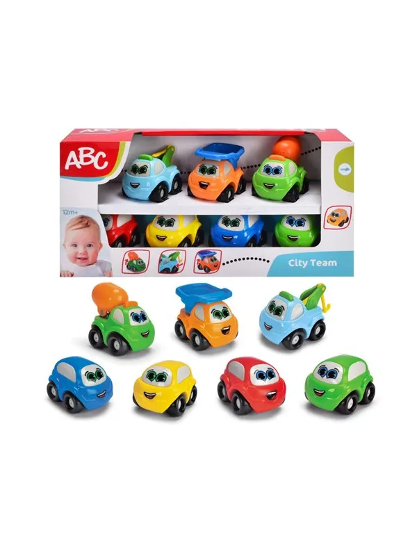 ABC City Team 7-Pack Lekebiler, 7 cm