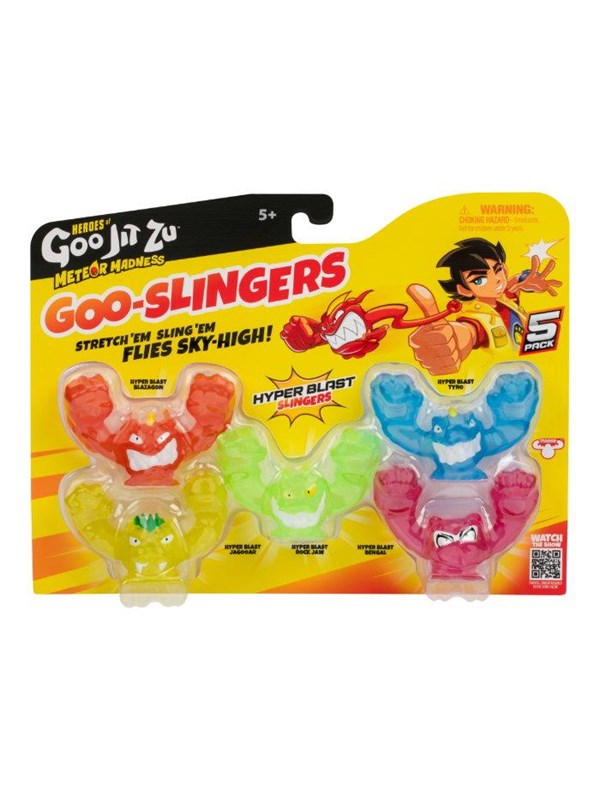 Goo Jit Zu Meteor Madness Slingers Glow 5pk
