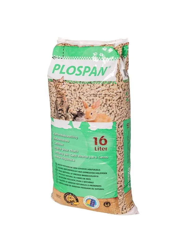 Plospan Strøelsespiller til katte 16 liter - 10 kg