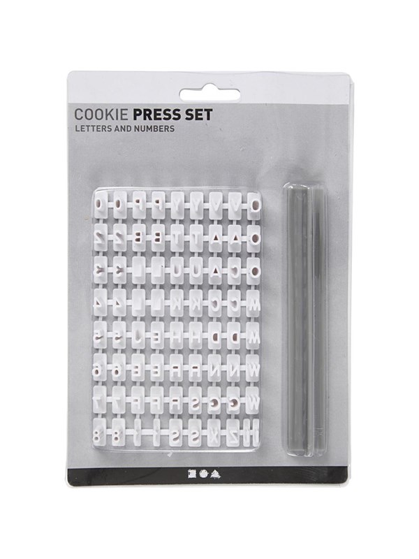 Creativ Company Stamp Set Rubber Letters and Numbers White