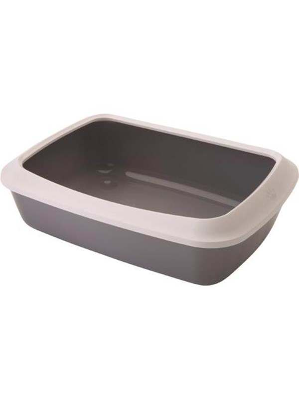 Savic Iriz Cat Litter Tray with Rim 42cm Cool Grey