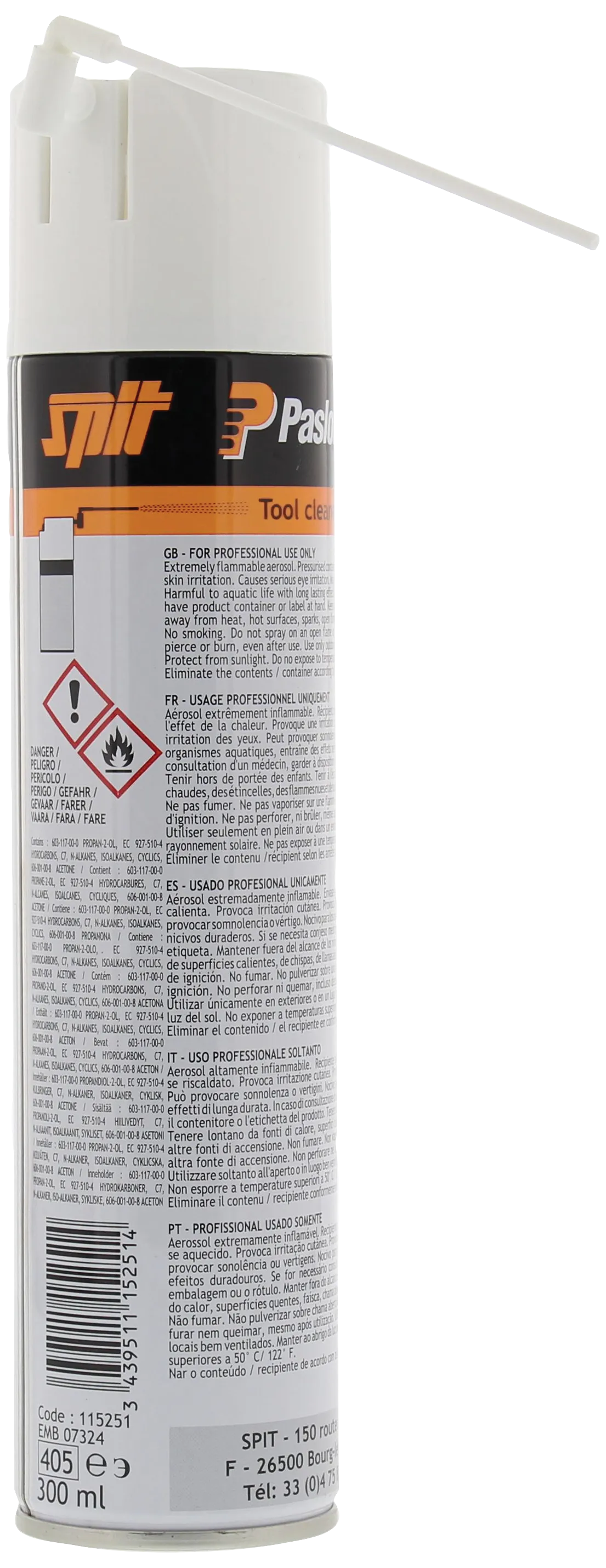 Paslode rensespray for gassdrevet verktøy, 300ml