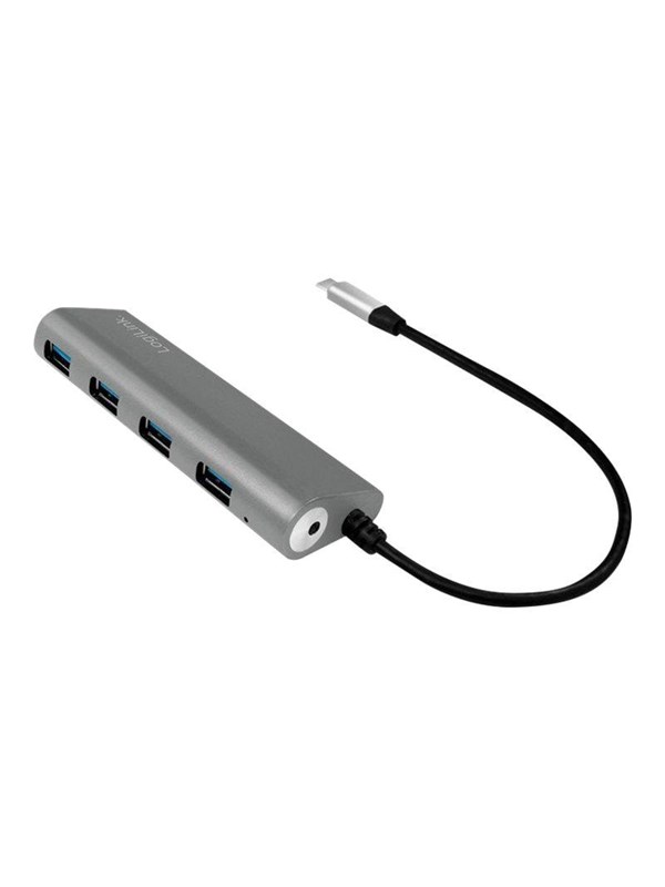LogiLink USB-C 3.1 hub 4 port USB-hub - USB 3.2 - 4 porter - Grå