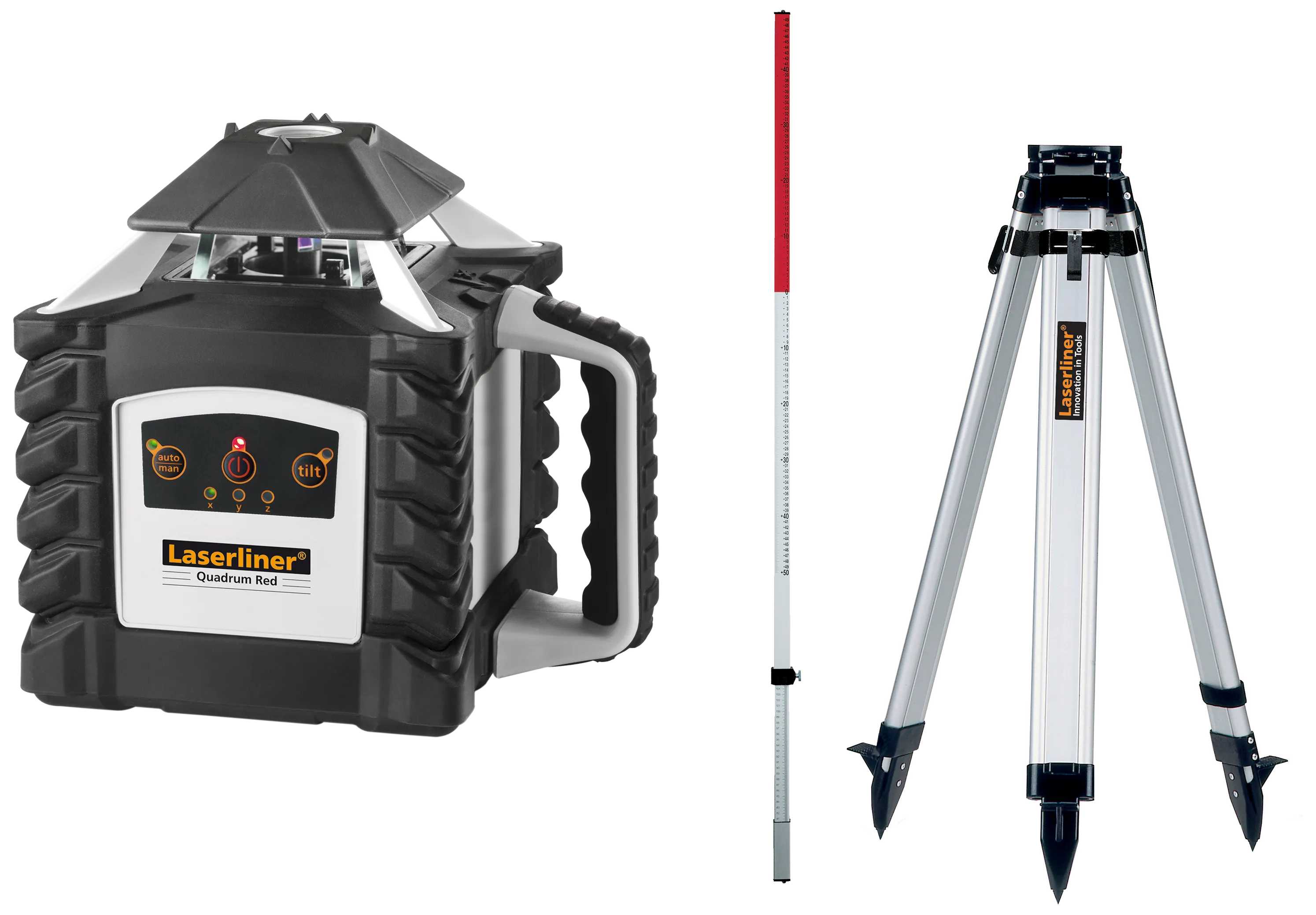 Laserliner Quadrum 410S rød roterende laser med tilbehør