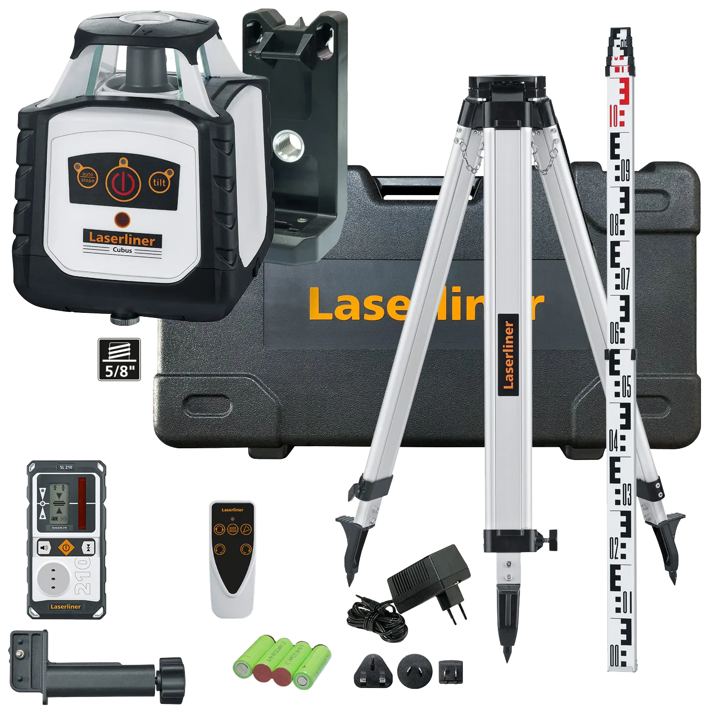 Laserliner Cubus 210 Set roterende laser m/tilbehør