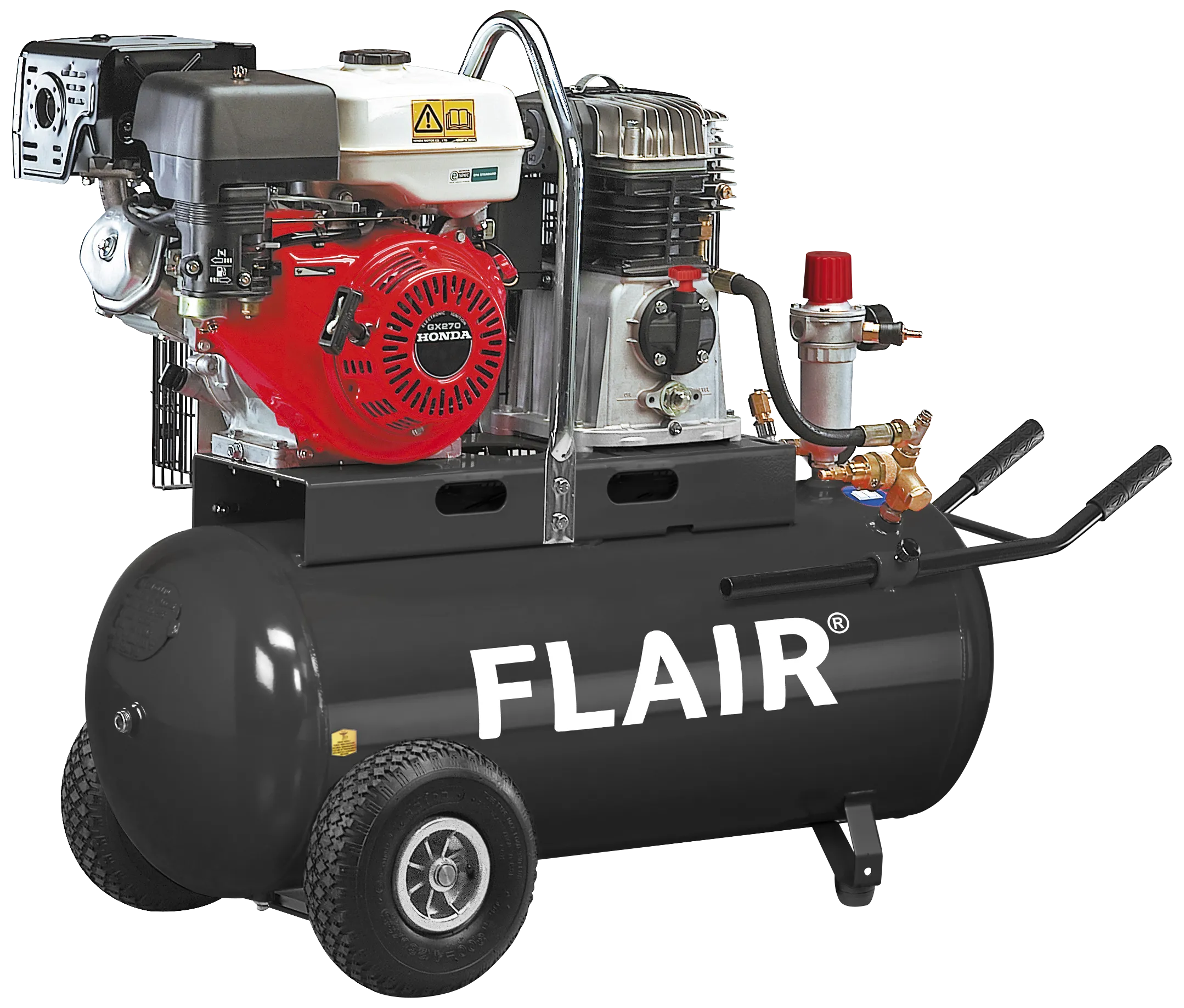 Flair 40/100B kompressor 390ltr/min 5,5HK bensin