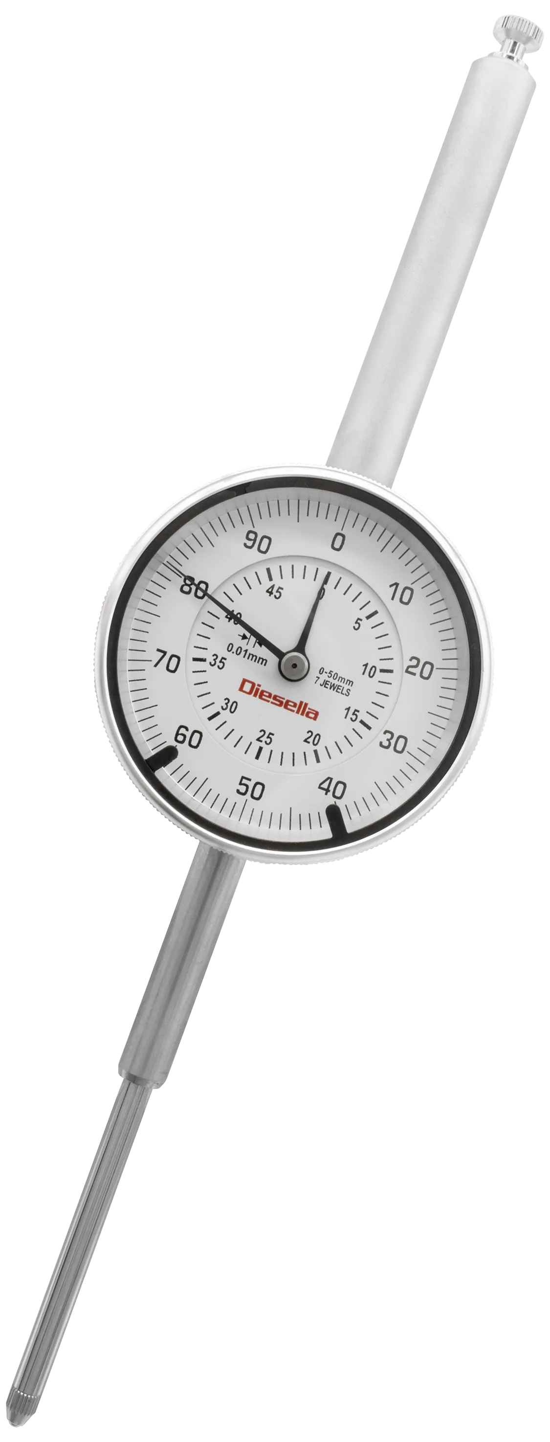 Måleur 0-50×0,01mm, toleransepiler & verkstedssertifikat