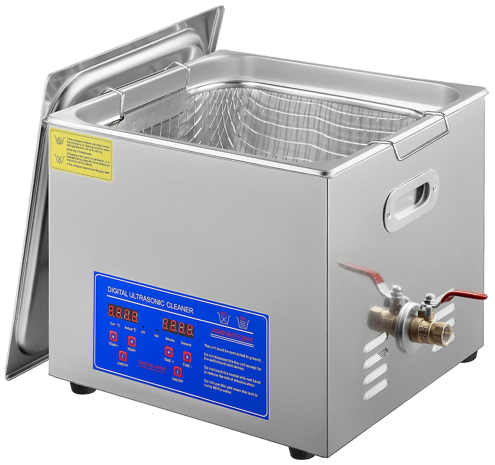 Ultralydsrenser 40kHz 360W, kar 33×30×15cm, 15ltr