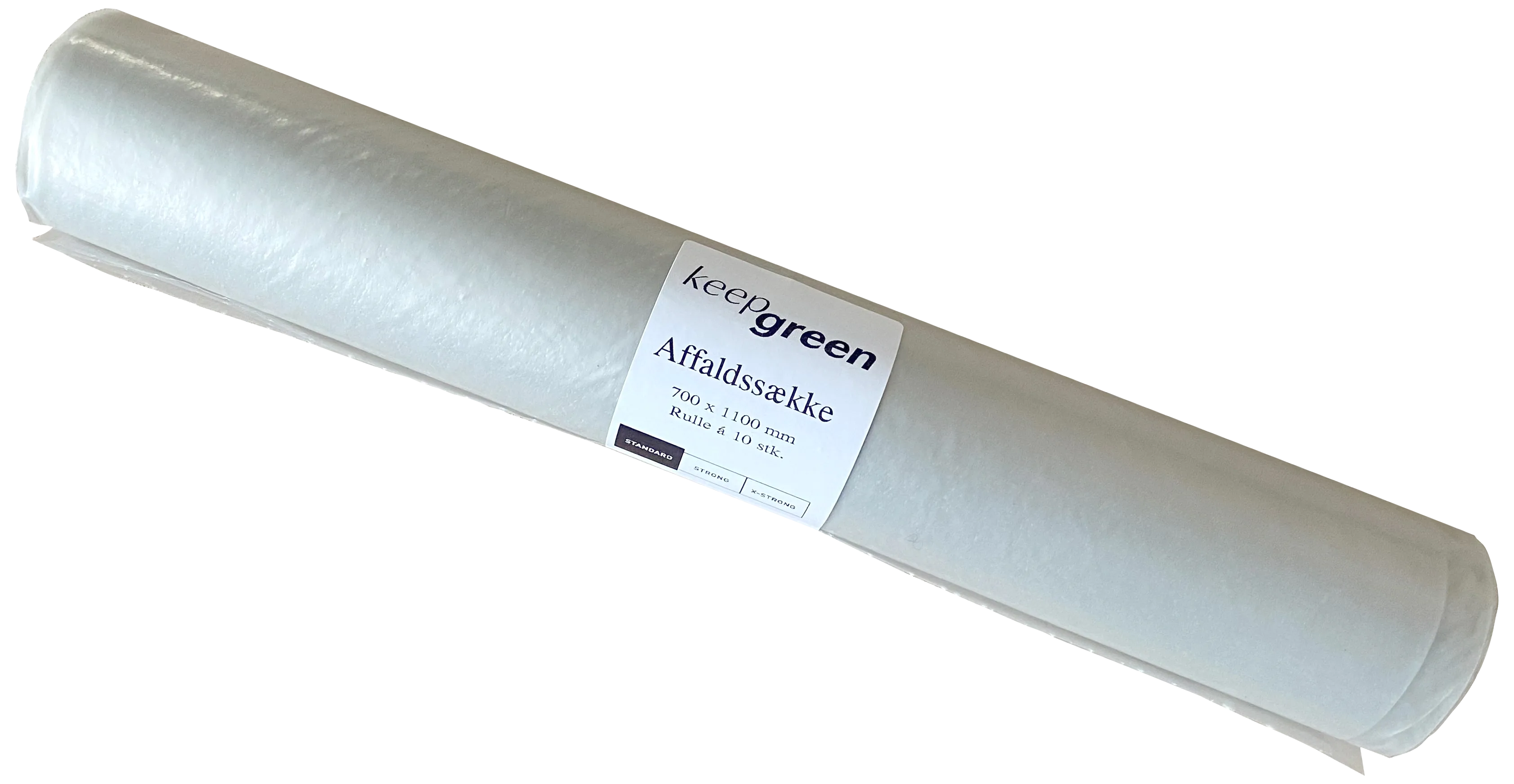 Søppelsekk KeepGreen 700×1100mm 45μ klar 20rl×10stk