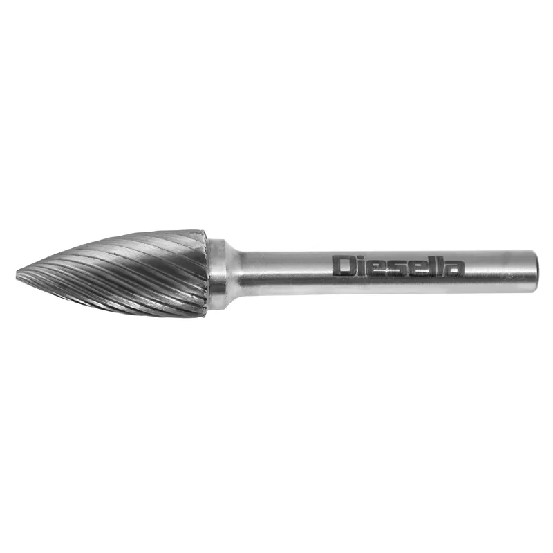 Fresenål HM Ø6x18 mm form G (Single cut) med Ø6 mm skaft