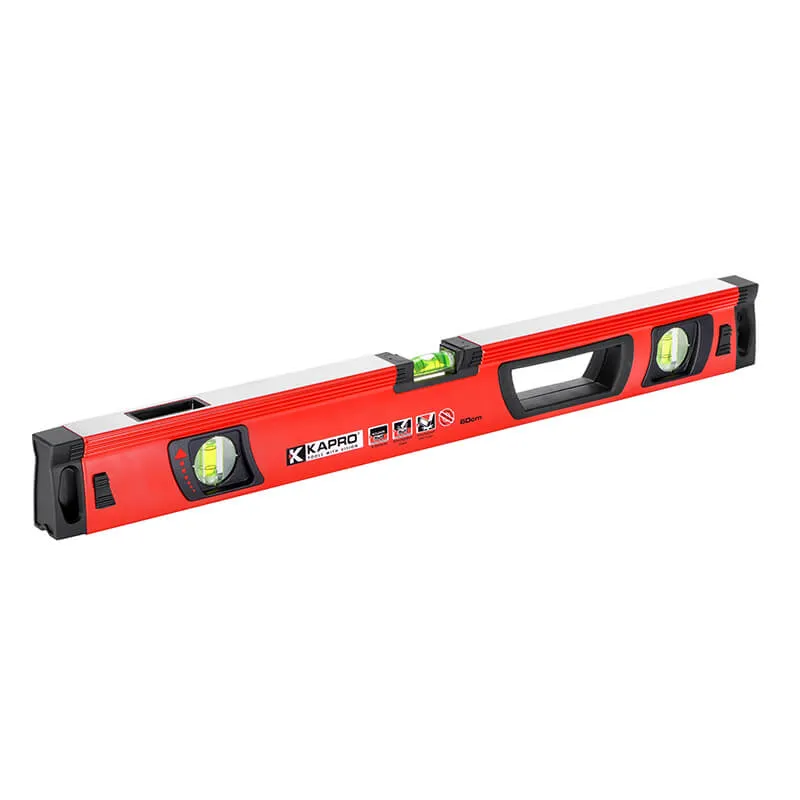 KAPRO VULCAN Prof. vaterpass 60 cm med DualView, V-spor og 3 akryl-libeller