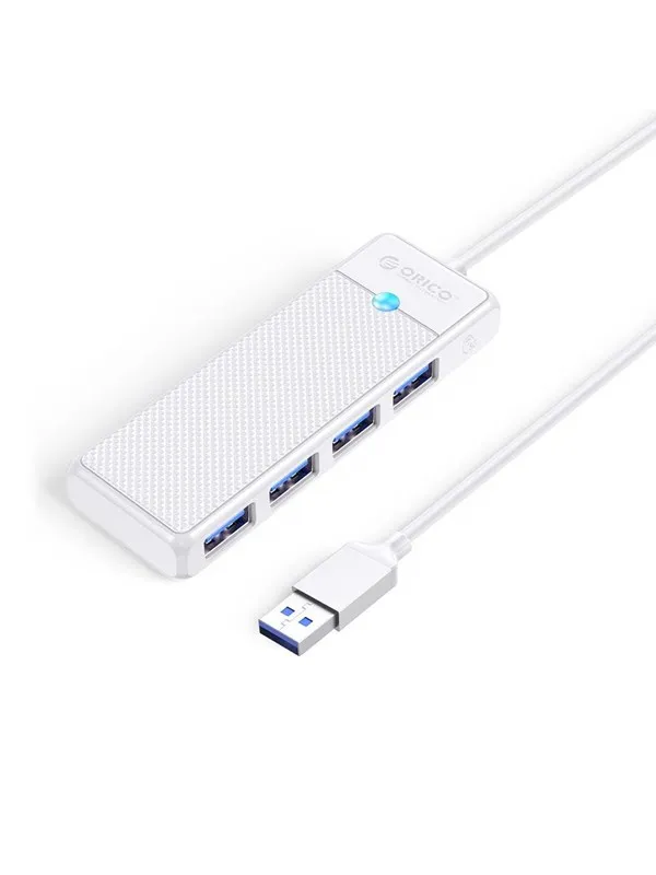 ORICO PAPW4A-U3 USB Hub 4-port 4x USB-A 3.0 1 m - white USB-hub - USB 3.0 - 4 porter - Hvit