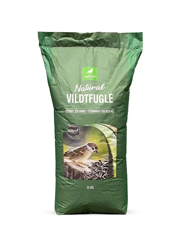 Natural Stribet solsikke - dobbeltrensede 15 kg