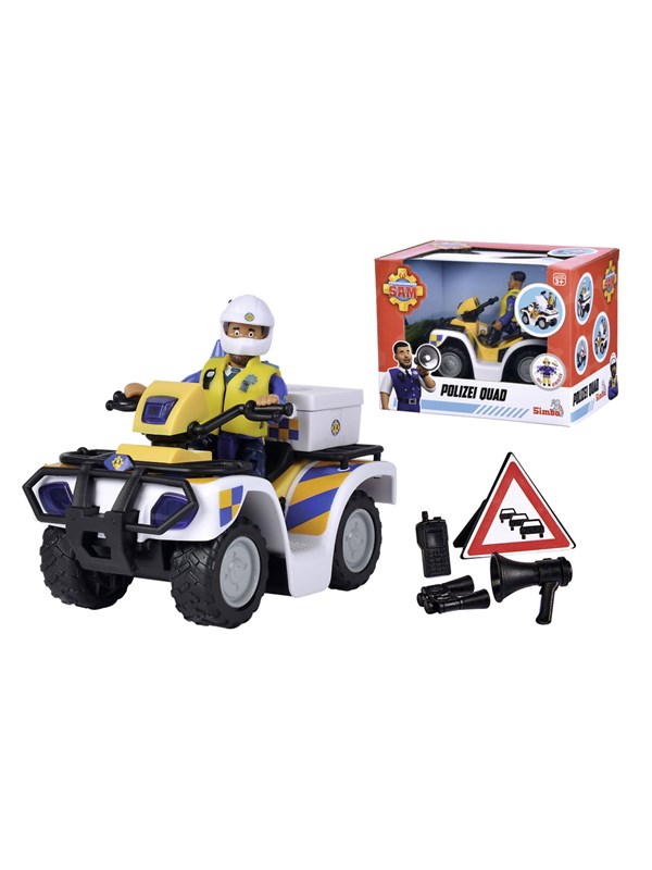 Brandmand Sam Politifirhjuling med Figur