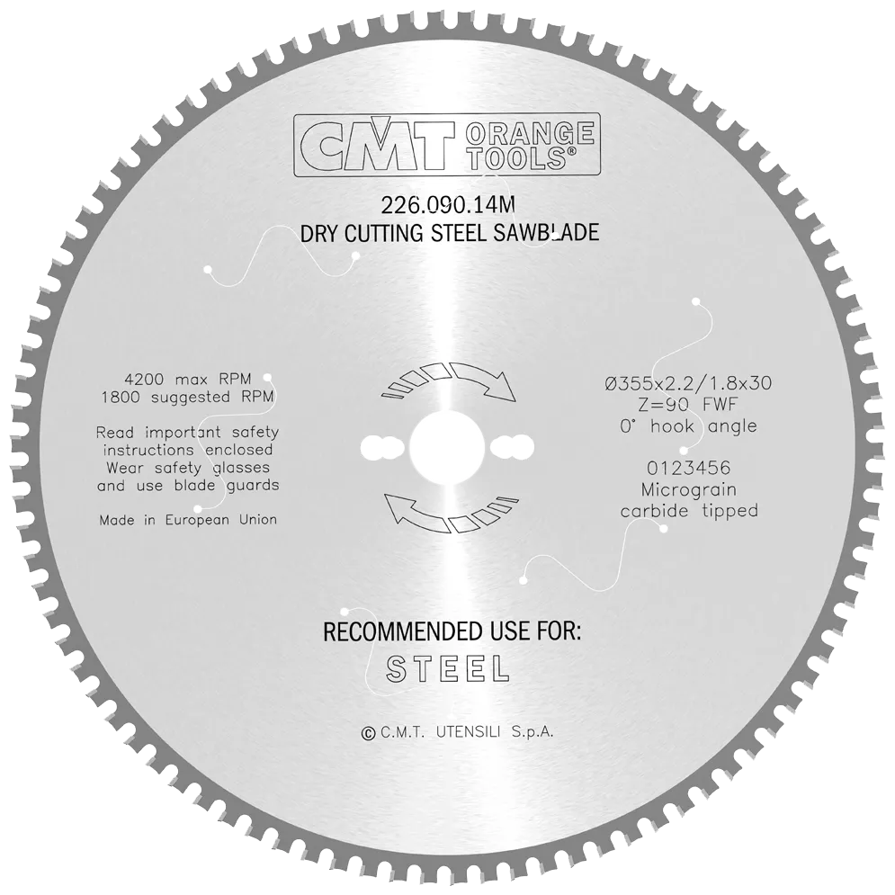 CMT rundsavklinge HM-skær 355×2,2×25,4 Z90 DryCut
