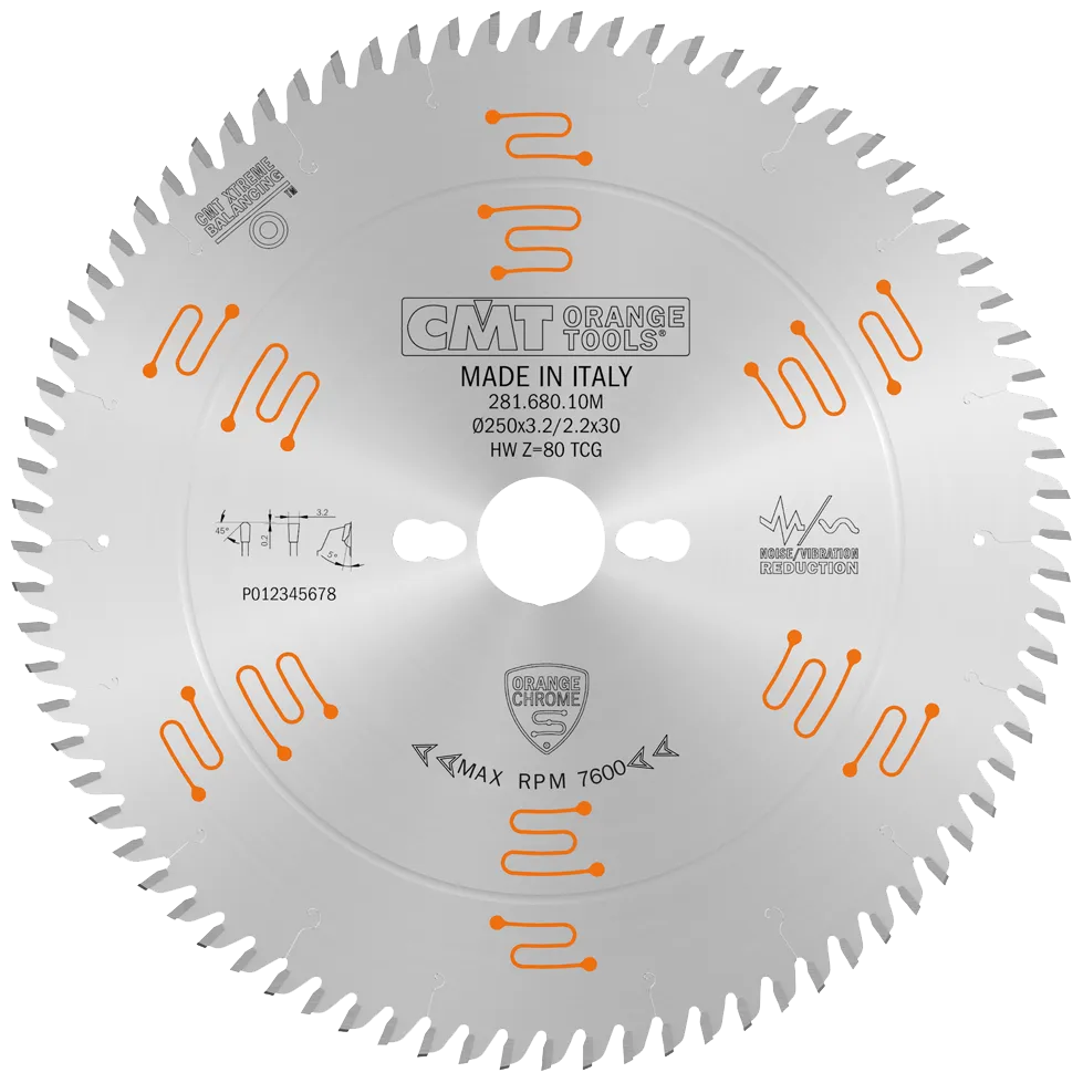 Blad 250x3,2x30 Z80 TF Krom