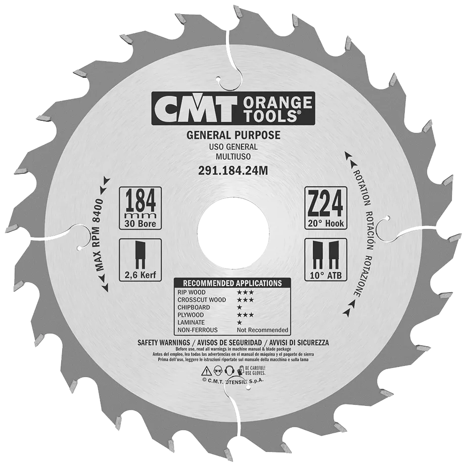 Blad 184x2,6x30 Z24 W