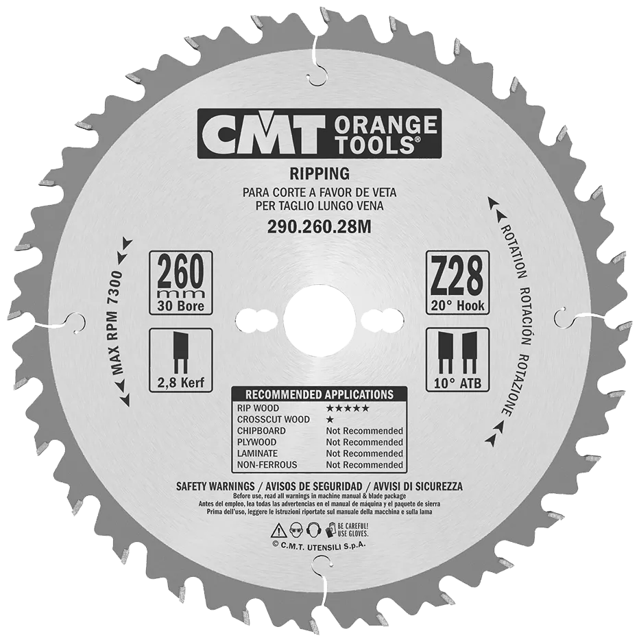 Blad 260x2,8x30 Z28 W