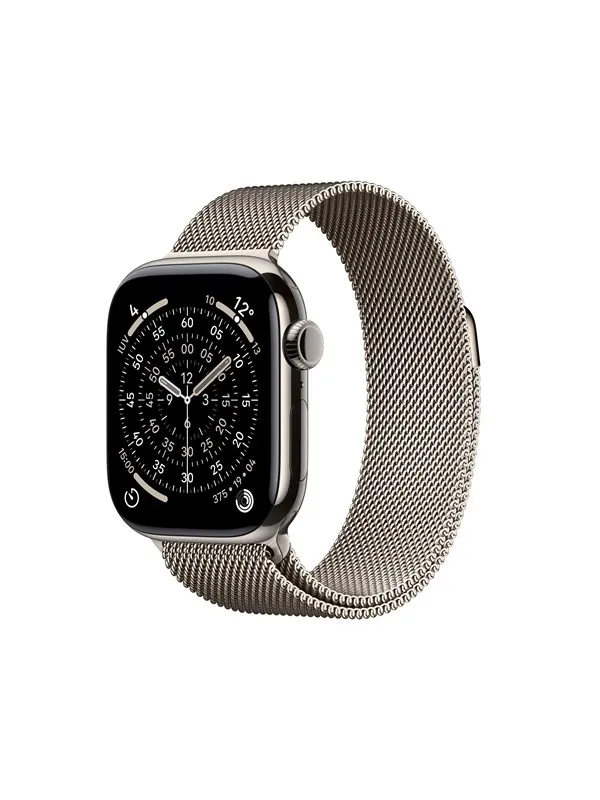 Apple Watch Series 11 GPS + Cellular 42mm Natural Titanium Case with Natural Milanese Loop