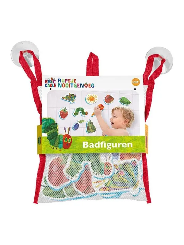 Bambolino Toys Bath figures The Rupsje Nooitgenoeg in storage net 9 pcs.