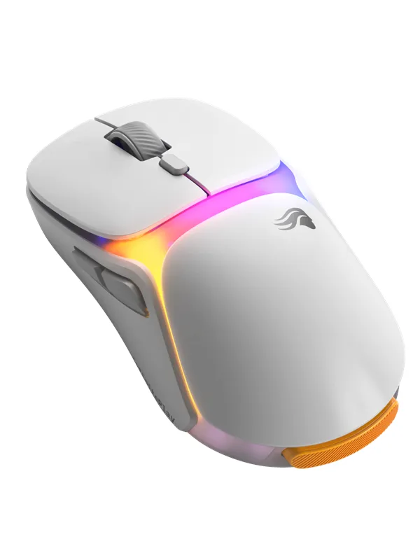 Glorious O3 Wireless White - Gaming mus - Optisk - 6 - Hvit