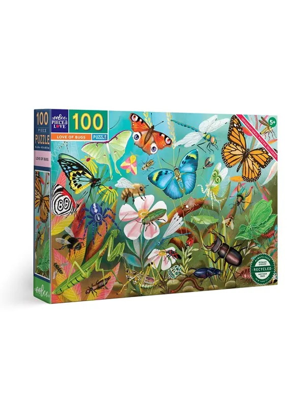 eeBoo Puzzle 100 pcs - Love of Bugs