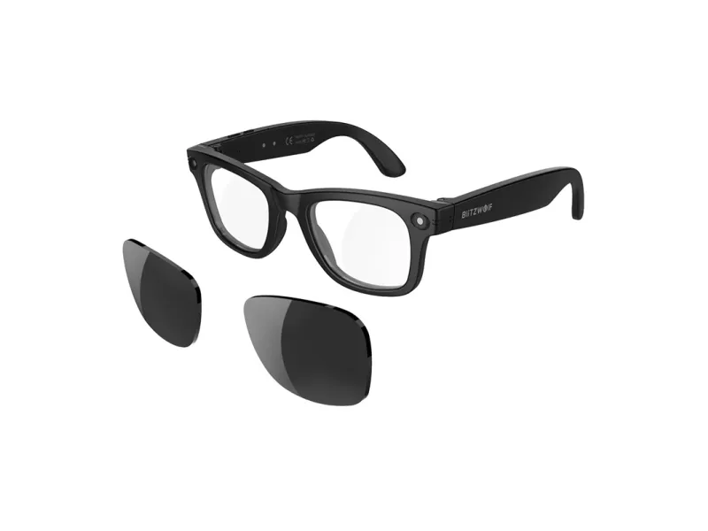 BlitzWolf BW-AG1 Pro Smart AI Sunglasses with Interchangeable Lenses