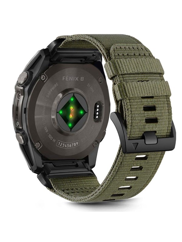 Tech-Protect  Nylon Strap for Garmin Fenix 5X / 5X PLUS / 6X / 6X PRO / 7X / 8 (51 mm) - Green