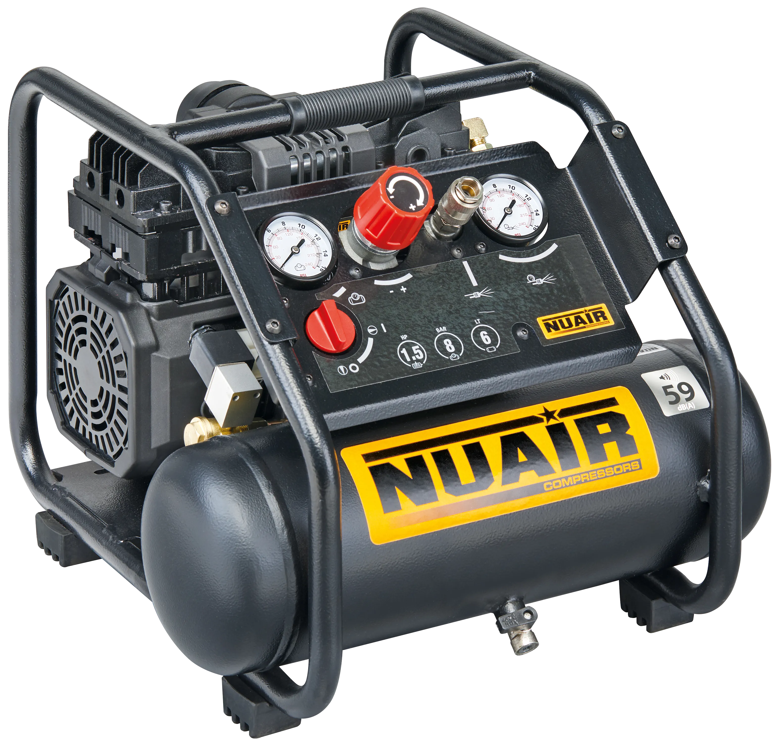 NuAir 16/6OF kompressor 130ltr/min 1,5HK 230V