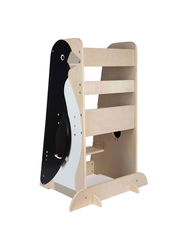 Small Foot - Wooden Learning Tower Penguin Wild Life 92cm
