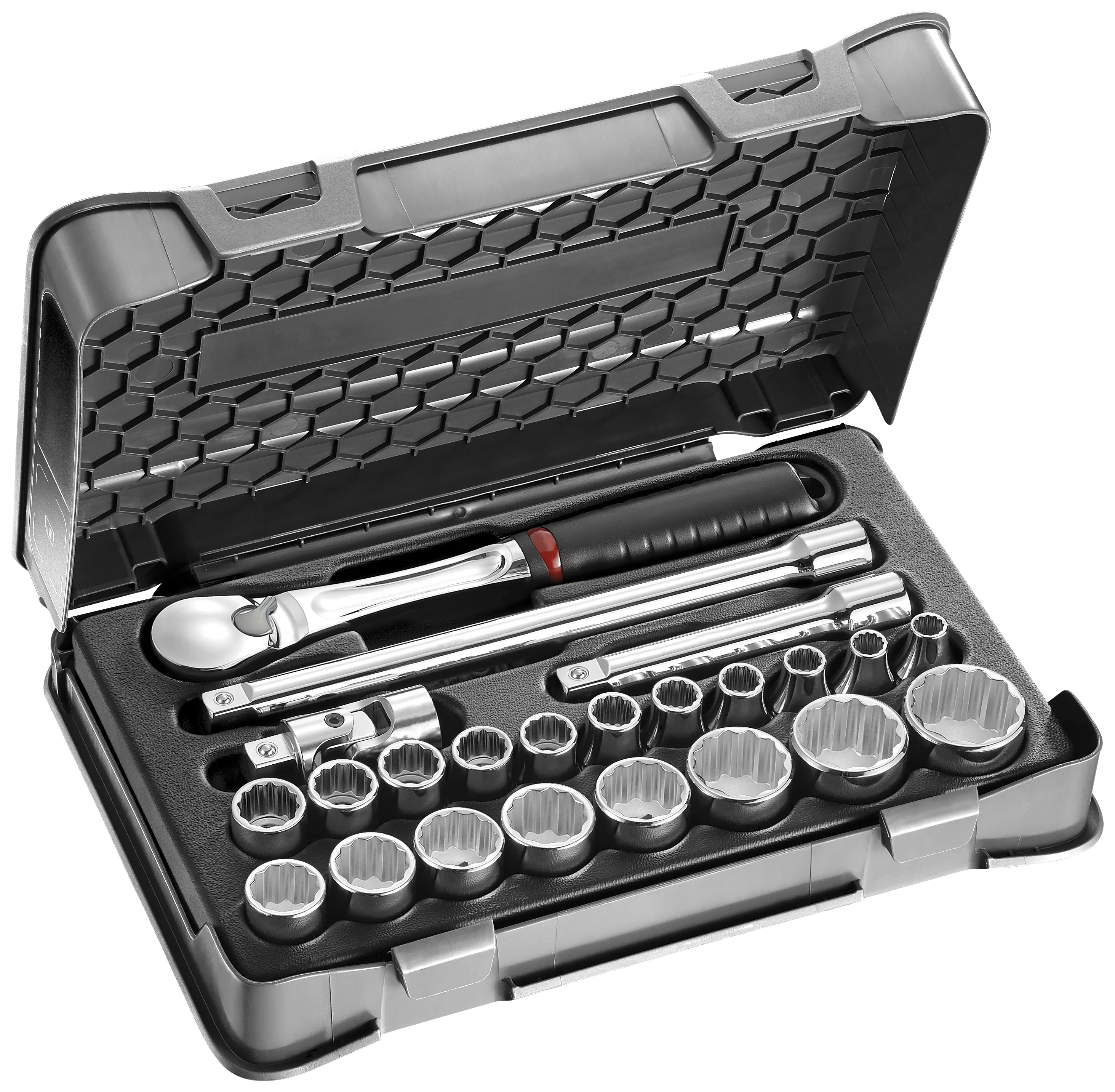 USAG 606 1/2B 1/2" pipenøkkelsett, 23 deler
