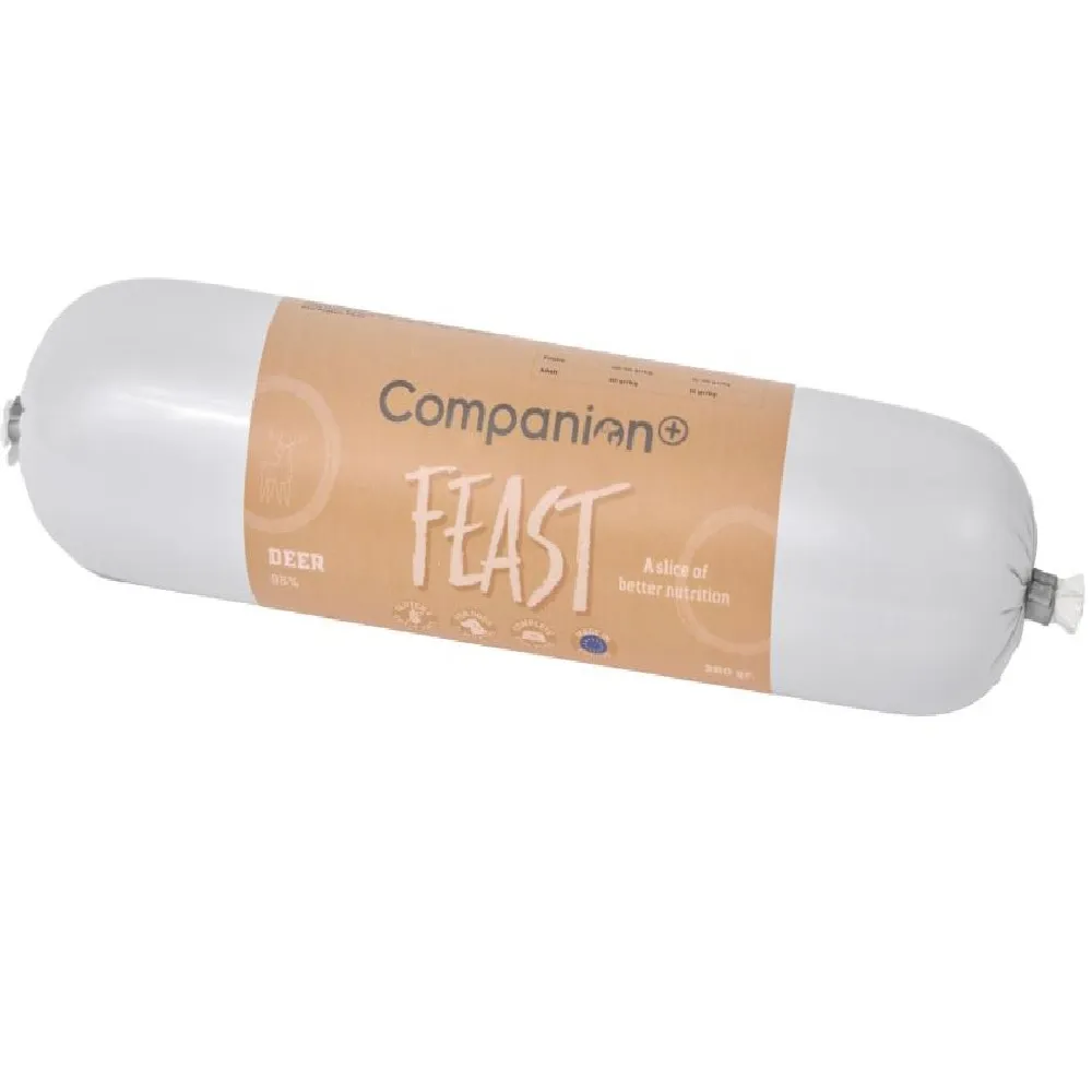 Companion+ FEAST hundepølse 350gram - Hjort