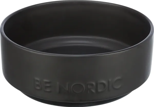 Trixie BE NORDIC keramikkskål med gummiring - 1,2 liter - Svart X