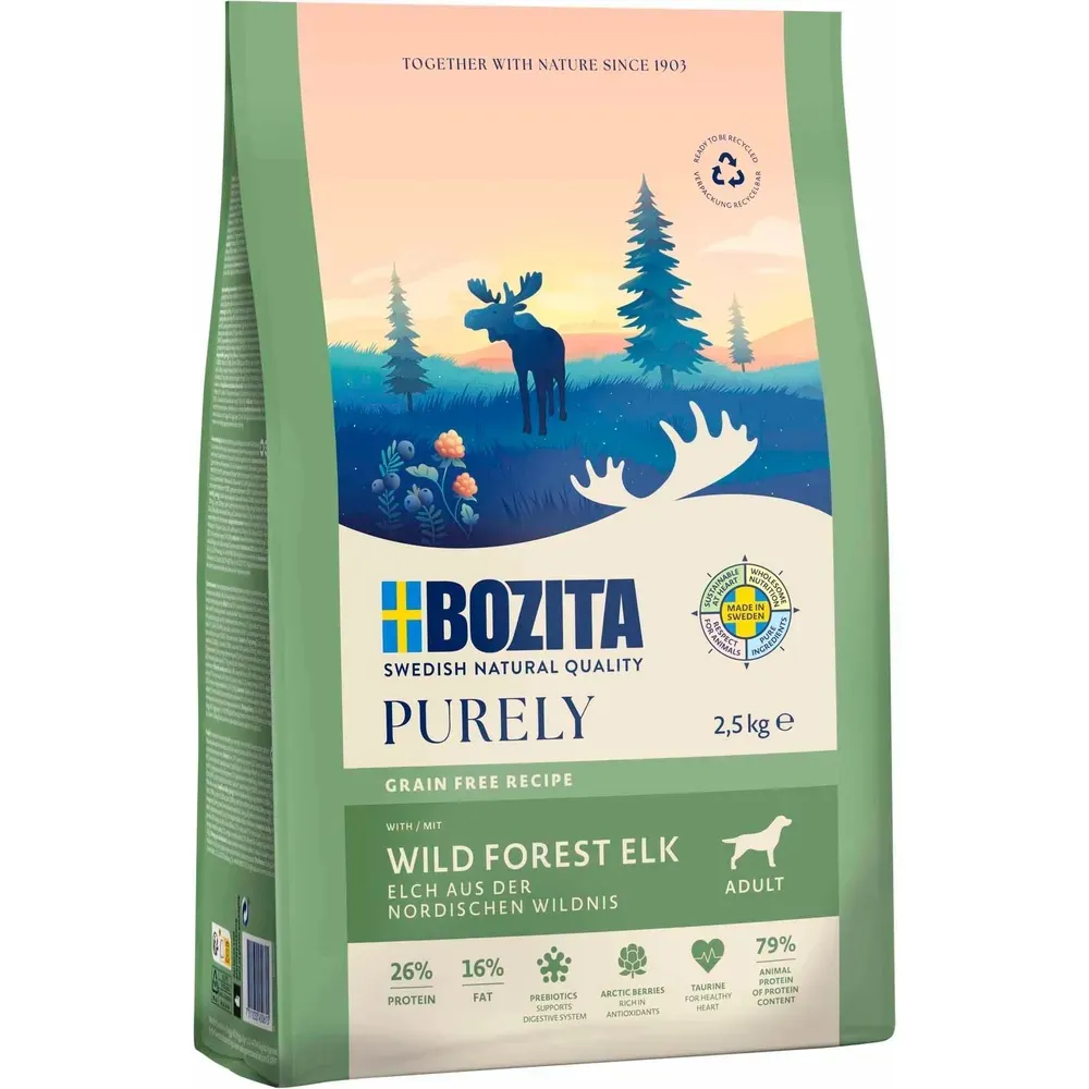 Bozita Dog Purely Adult Elk - 11 kg
