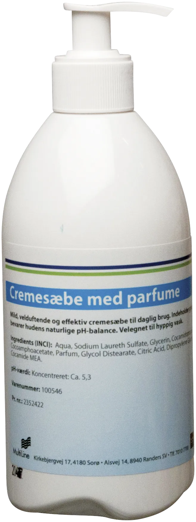 Pristine kremsepe med parfyme, med pumpe 500ml kartong/12