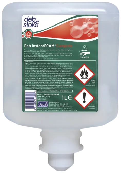 Deb hånddesinfeksjon InstantFOAM Complete, 6×1 ltr