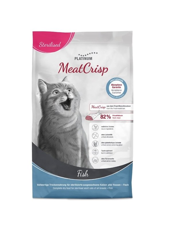 Platinum MeatCrisp Sterilised Fish - dry cat food - 3kg