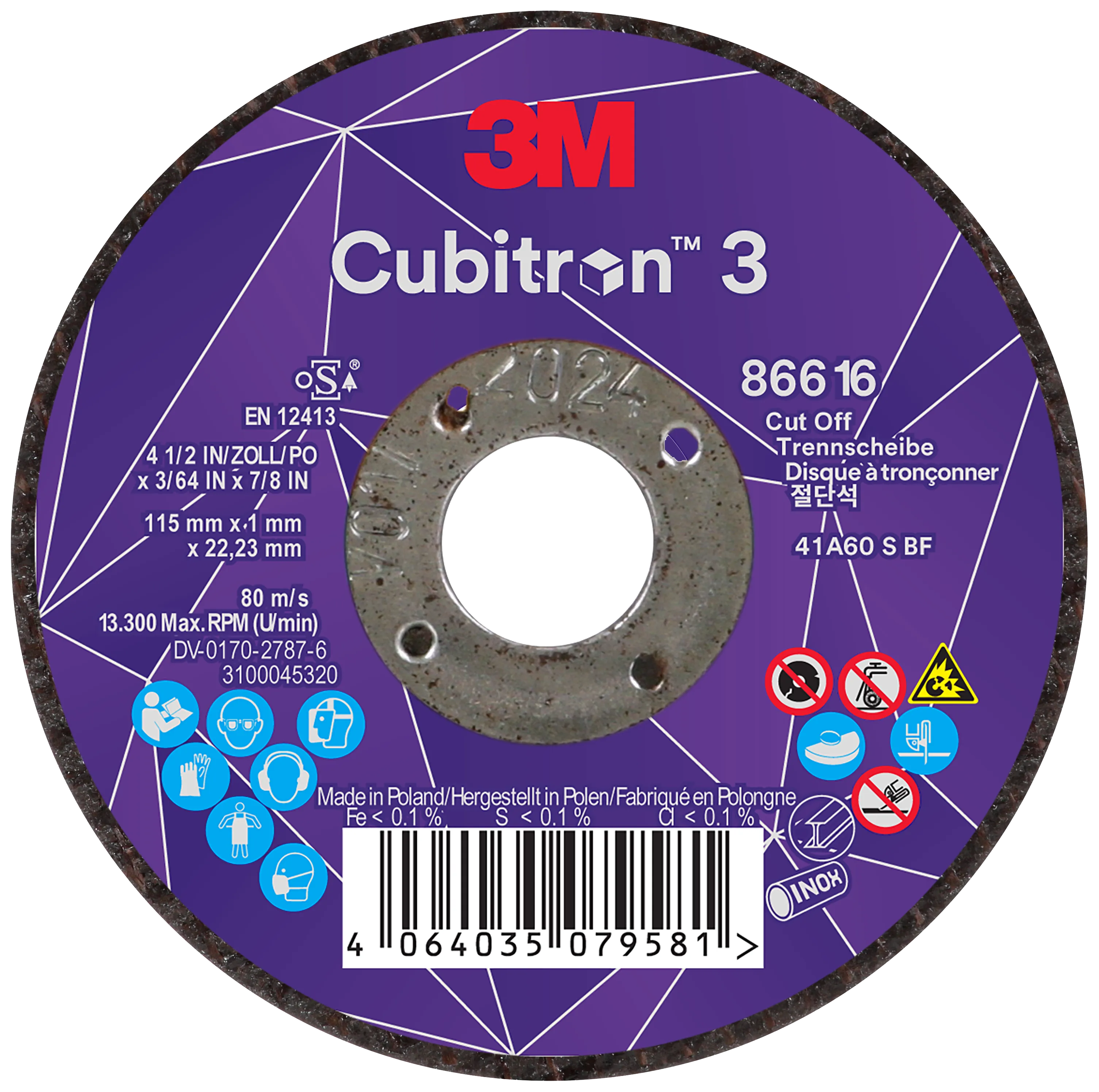 Cubitron 3 kutteskive T41 115×1,0mm