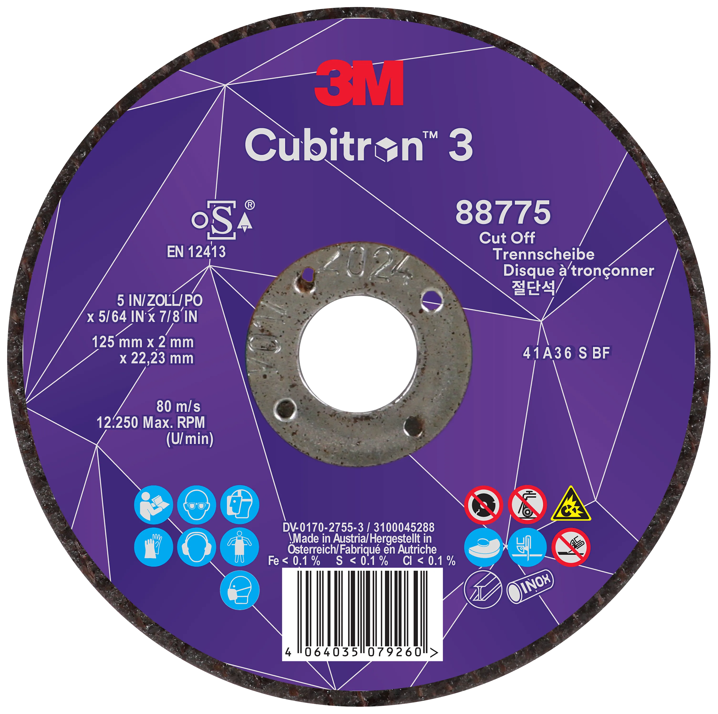 Cubitron 3 kutteskive T41 125×2,0mm