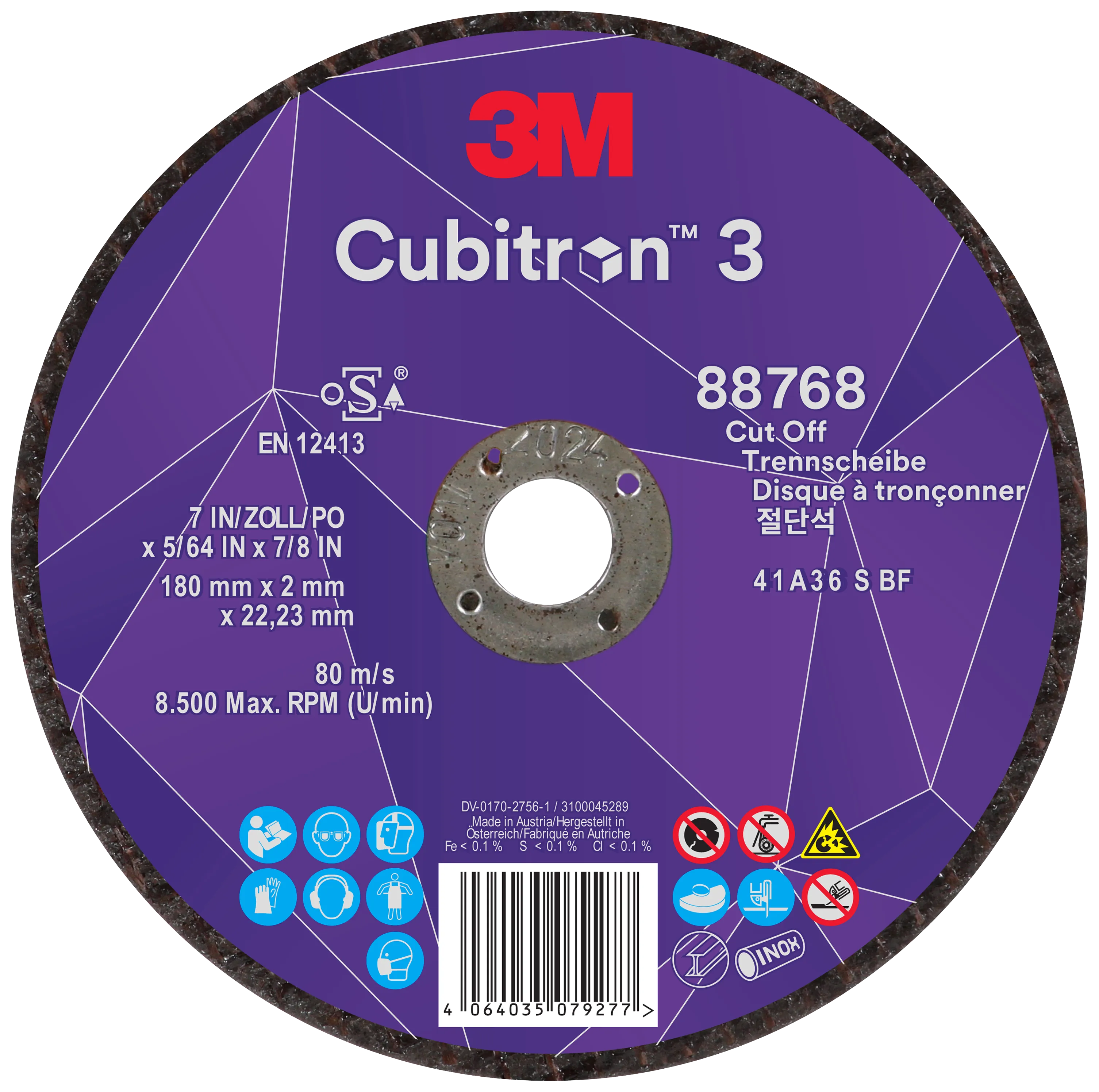 Cubitron 3 kappeskive T41 180×2,0mm