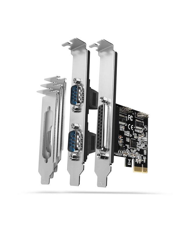 AXAGON 1 Parallel Port DB25 + 2  RS-232 Serial Ports DB9 PCI-Expresss Card